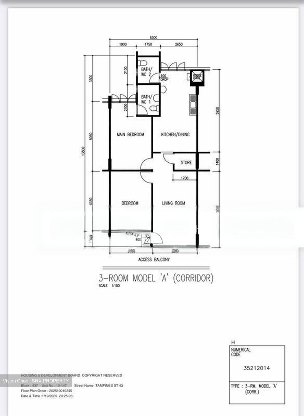 Blk 437 Tampines Street 43 (Tampines), HDB 3 Rooms #502295651